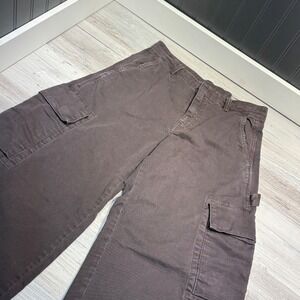 GAP Baggy Cargo Women's Sz 2 Pants Terra Brown Garment Dyed Tall Flare Bell